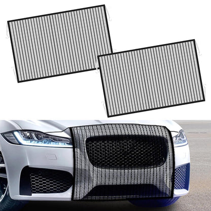 Downhill Front Hood Grille Protection Mesh 2PCS 41.33x31.49in Black