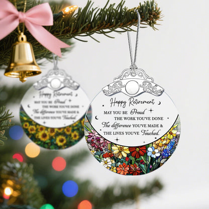 PEMIRSAYO Retired Ornament Stained Glass Christmas Keepsake Design A