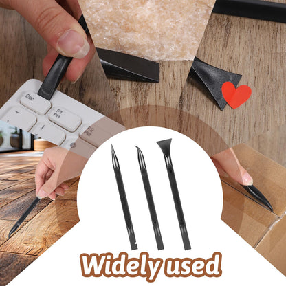 Prasacco 12 Pcs Plastic Scraper Tool Multi-Purpose Pen-Shaped Black