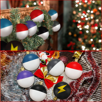 Rotatingpals 24pcs 2.4in Christmas Tree Ball Ornaments Lightning Color
