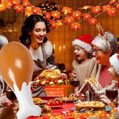 AIUPUOC Thanksgiving Turkey Leg Inflatable Balloon 24'' Orange 1Pc PVC
