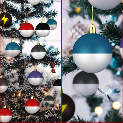 Rotatingpals 24pcs 2.4in Christmas Tree Ball Ornaments Lightning Color