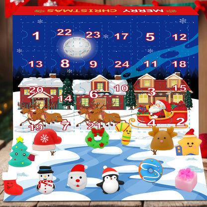 Govetom 2025 Christmas Advent Calendar 24 Days Multi-color Mochi Squishy Toys