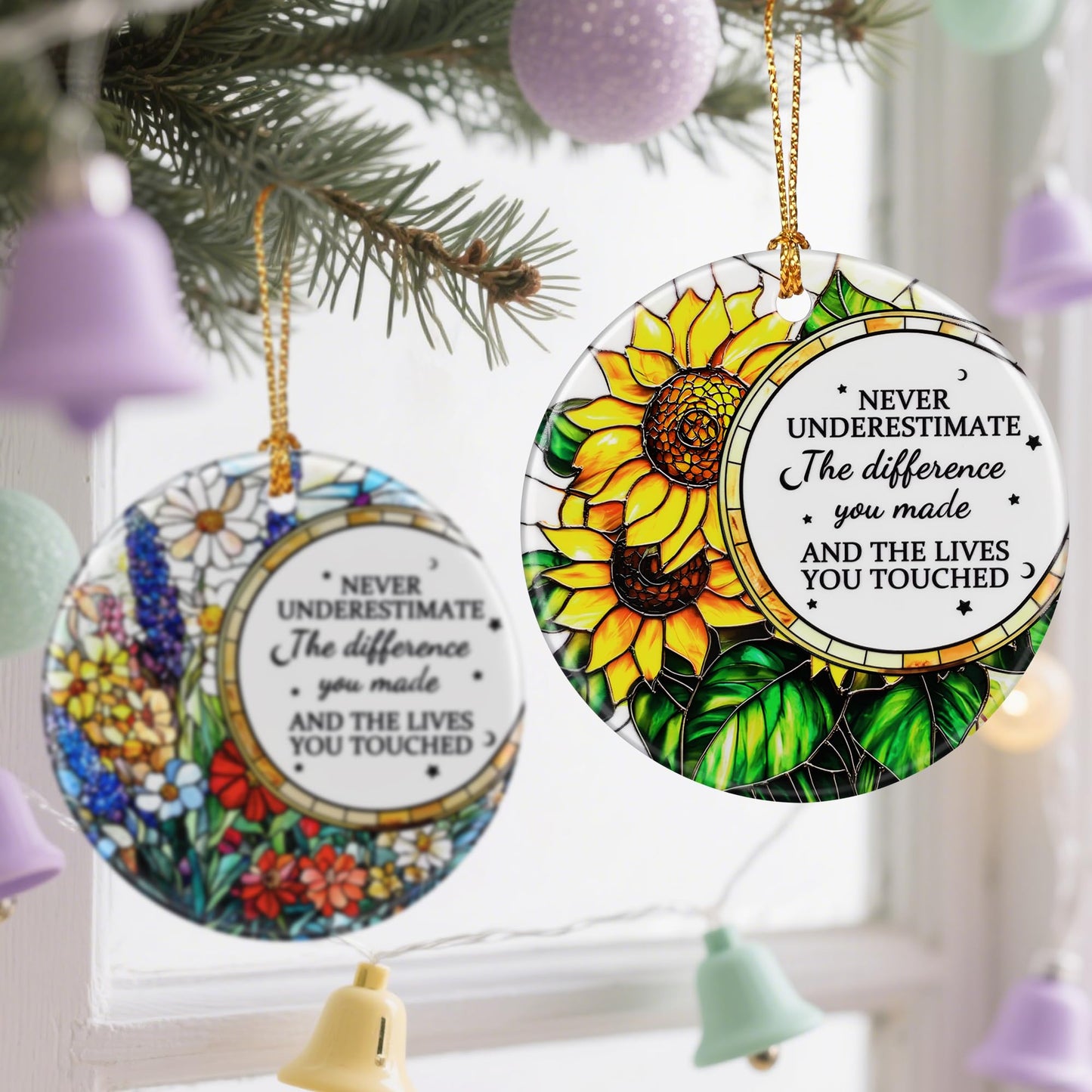 VIAKDEM Christmas Ceramic Ornament Retirement Design K Farewell Gift