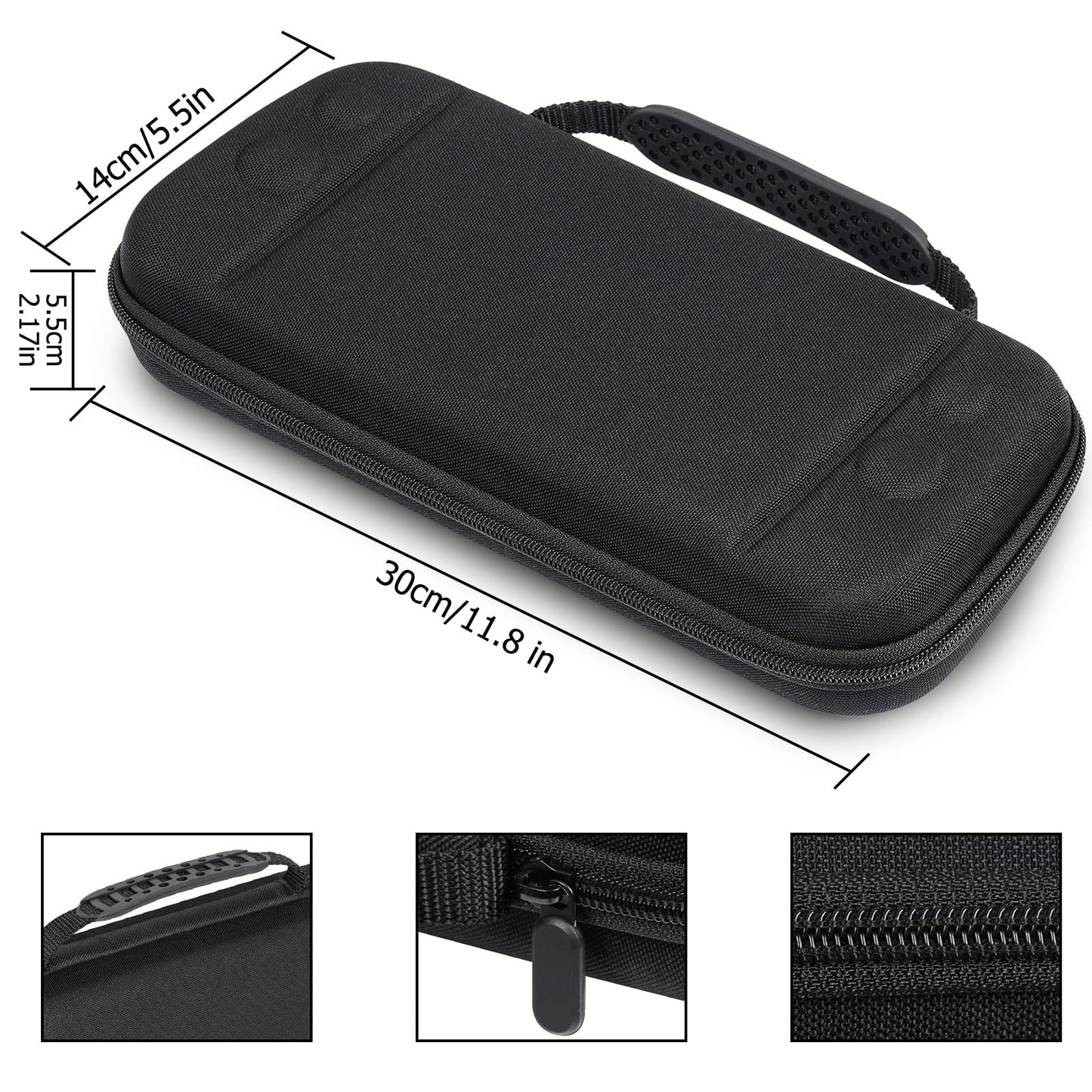 TIGOJH Nintendo Switch 2 Carrying Case Black 10 Game Slots & Accessory Pocket