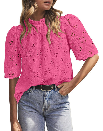 BETTE BOUTIK Womens Flowy Summer Tunic Top Bright Pink Size XL