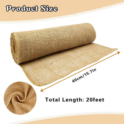 Medoore Natural Burlap Tree Protector Wraps 7.8"x9.8' 4 Rolls Jute