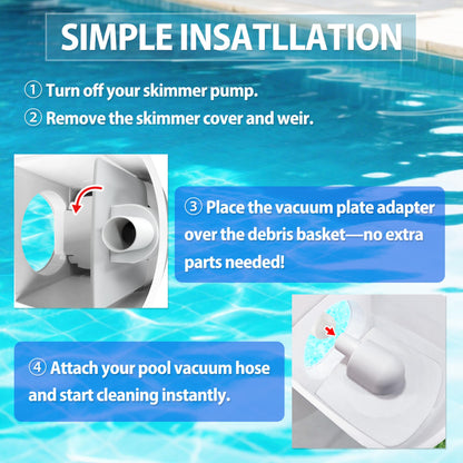 ARU P58PP1955W05 Vacuum Plate Adapter for Summer Waves Polygroup Skimmer Pump