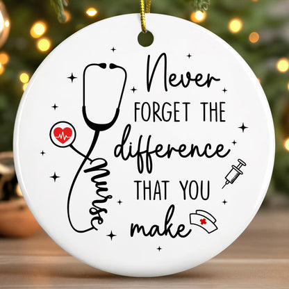Pawzity Nurse Christmas Ornament Ceramic Gift for Women Nurses RN