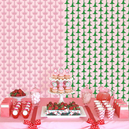 JJWYLTKB 2 Pack Pink Green Fringe Curtain 3x7ft Birthday Party Decor