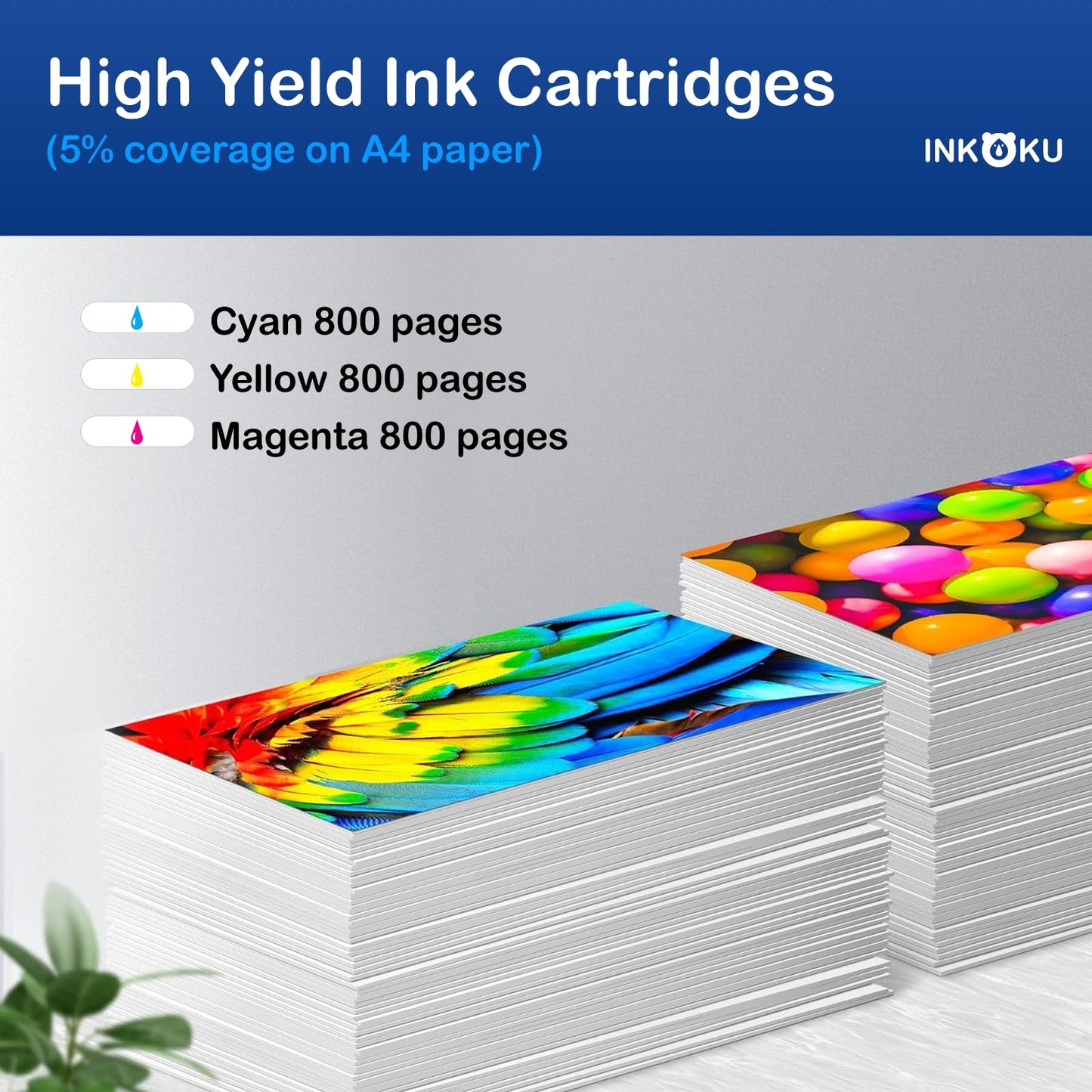 INKOKU Compatible Canon PGI-280XXL CLI-281XXL Ink Cartridges 5 Pack