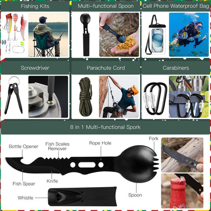 GiftSketch Survival Kit Advent Calendar 2025 24 Days Outdoor Camping Black