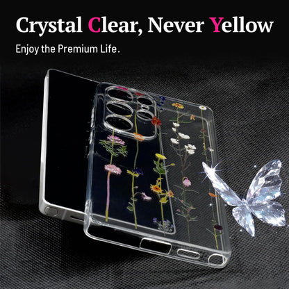 MrARTIST Samsung Galaxy S25 Plus Case Floral Line Flower TPU Cover