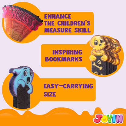 JOYIN Halloween Bookmark Rulers 144 PCS 6 Designs Party Favor Pack