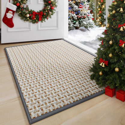 YDKGL Door Mat 17x30 Gray Indoor Dirt Resistant Non-Slip Rubber Backing