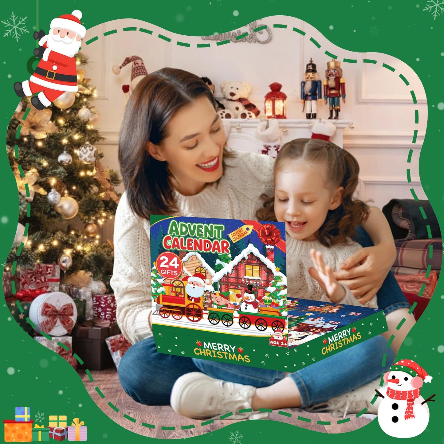 Govetom 2025 Christmas Advent Calendar 24 Days Slow Rising Multi-color