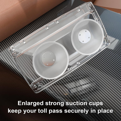 FLLIK EZ Pass Holder Windshield Clear Strong Suction Cups 1 Pack