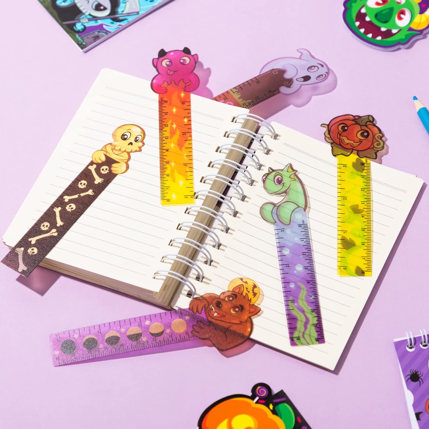 JOYIN Halloween Bookmark Rulers 144 PCS 6 Designs Party Favor Pack