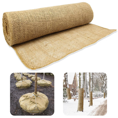 Medoore Natural Burlap Tree Protector Wraps 7.8"x9.8' 4 Rolls Jute