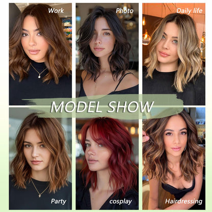 Maforsoon Wigs for Women Short Wave Synthetic Wig 14inch