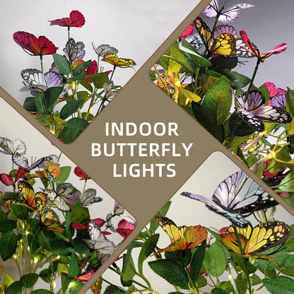 Oreunik Butterfly Lights 2ft 24LED Indoor Tree Lights Timer Warm White