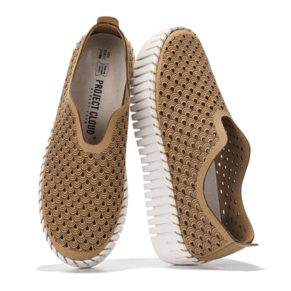 Project Cloud Loafers Lightweight Slip-On Non Slip Sneakers Beige Size 5.5