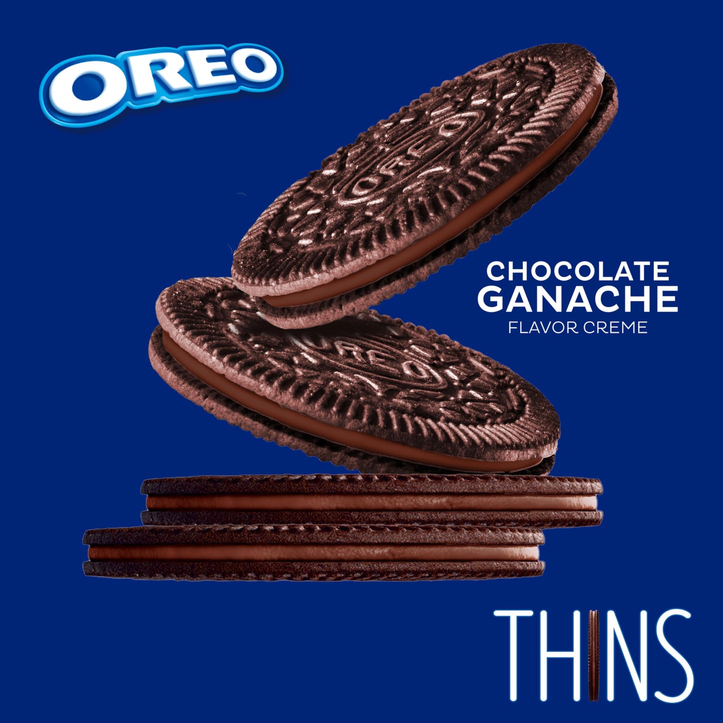 BestBy05/26 OREO Thins Chocolate Ganache Creme Sandwich Cookies 10 Count