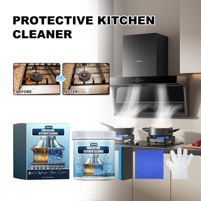 JAKEHOE Protective Kitchen Cleaner, Multi-Purpose Kitchen Stove Hood Heavy Oil Cleaning Dirt