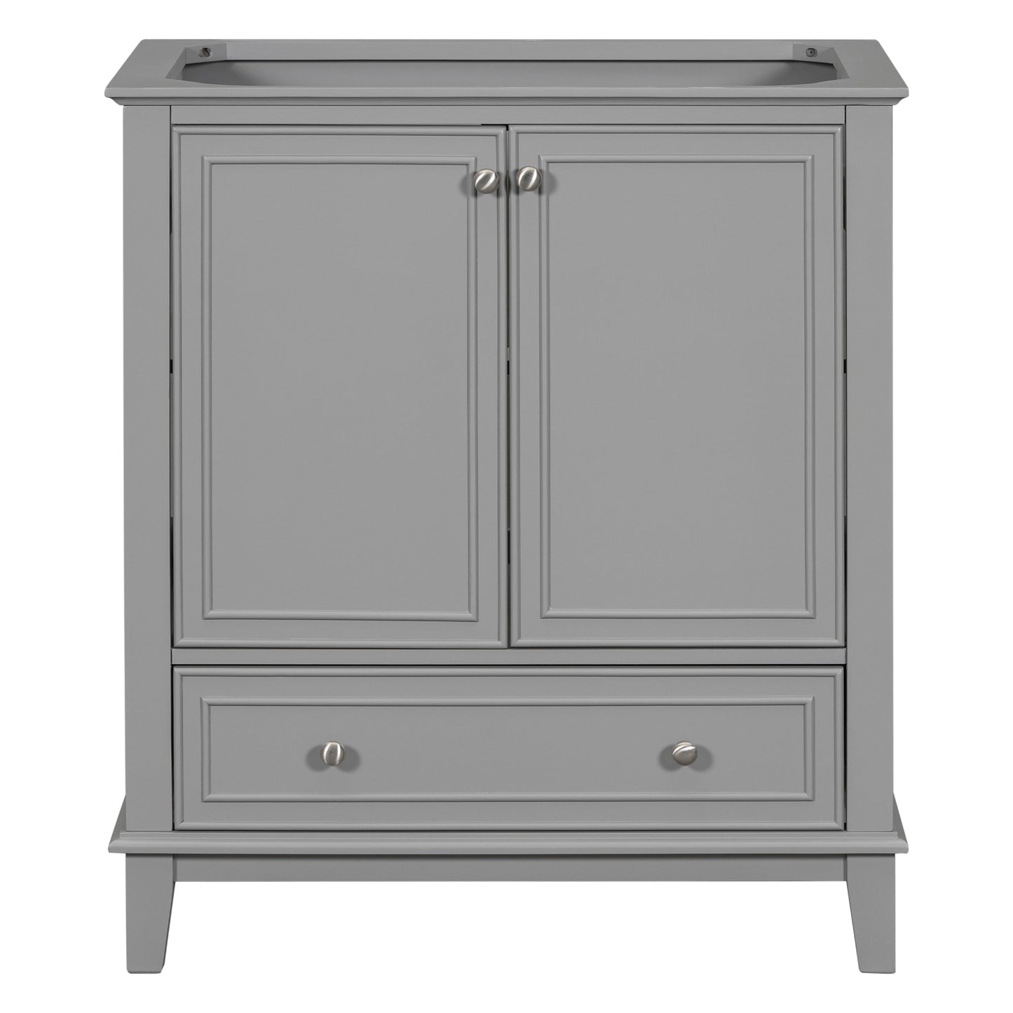 30 inch bathroom vanity no sink  base only gray