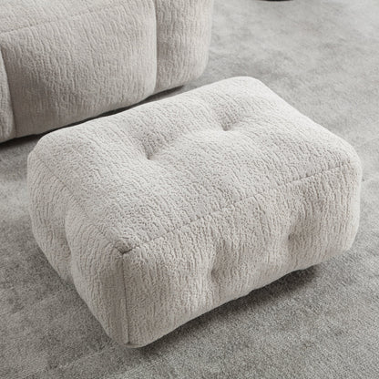 Fluffy bean bag chair Super soft couch chair with memory foam and footstool Indoor modern focus bean bag chair
