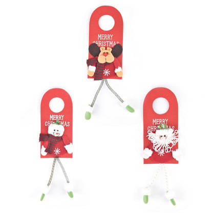 New Christmas Decorations Window Display Pendant Cartoon Old Man Snowman Doll Christmas Fabric Door Hanging