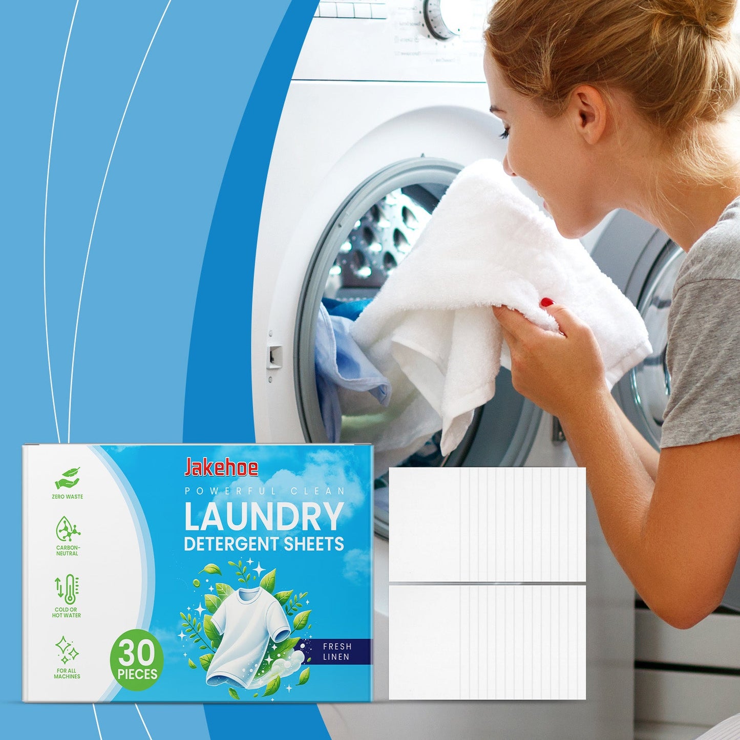 Laundry Detergent Sheet Gentle Cleaning And Decontamination Handy Household Laundry Bubble Paper