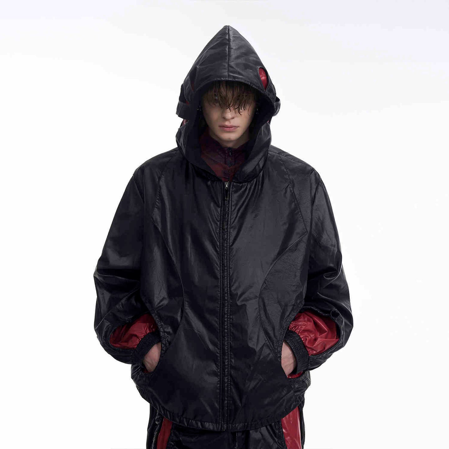 Original Niche Pleated Hollow Drawstring Pants