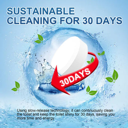 Cleaning Tablets, Household Toilet Odor-Stain Remover Descaling Decontamination Effervescent Cleaning Tablets