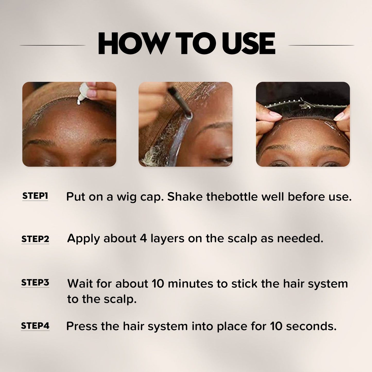 Wig Glue Remove, Skin Invisible Liquid Glue Weave Hair Repair Quickly Remove Hair Block Glue Wig Remove Glue