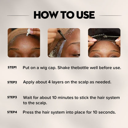 Wig Glue Remove, Skin Invisible Liquid Glue Weave Hair Repair Quickly Remove Hair Block Glue Wig Remove Glue