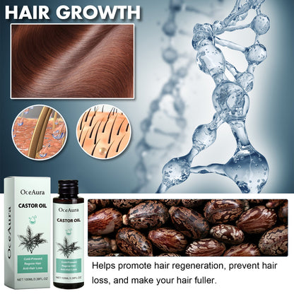 Castor Oil, Moisturize And Strengthen Hair Care Solid Hair Thick Hair Care Oil