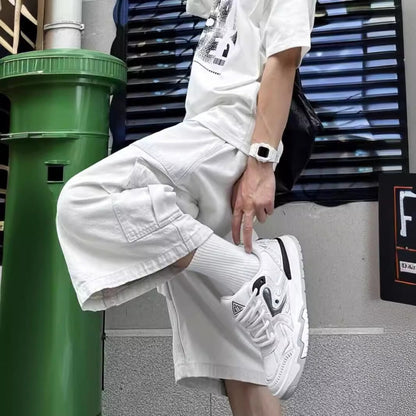 Loose Straight Cargo Cropped Pants