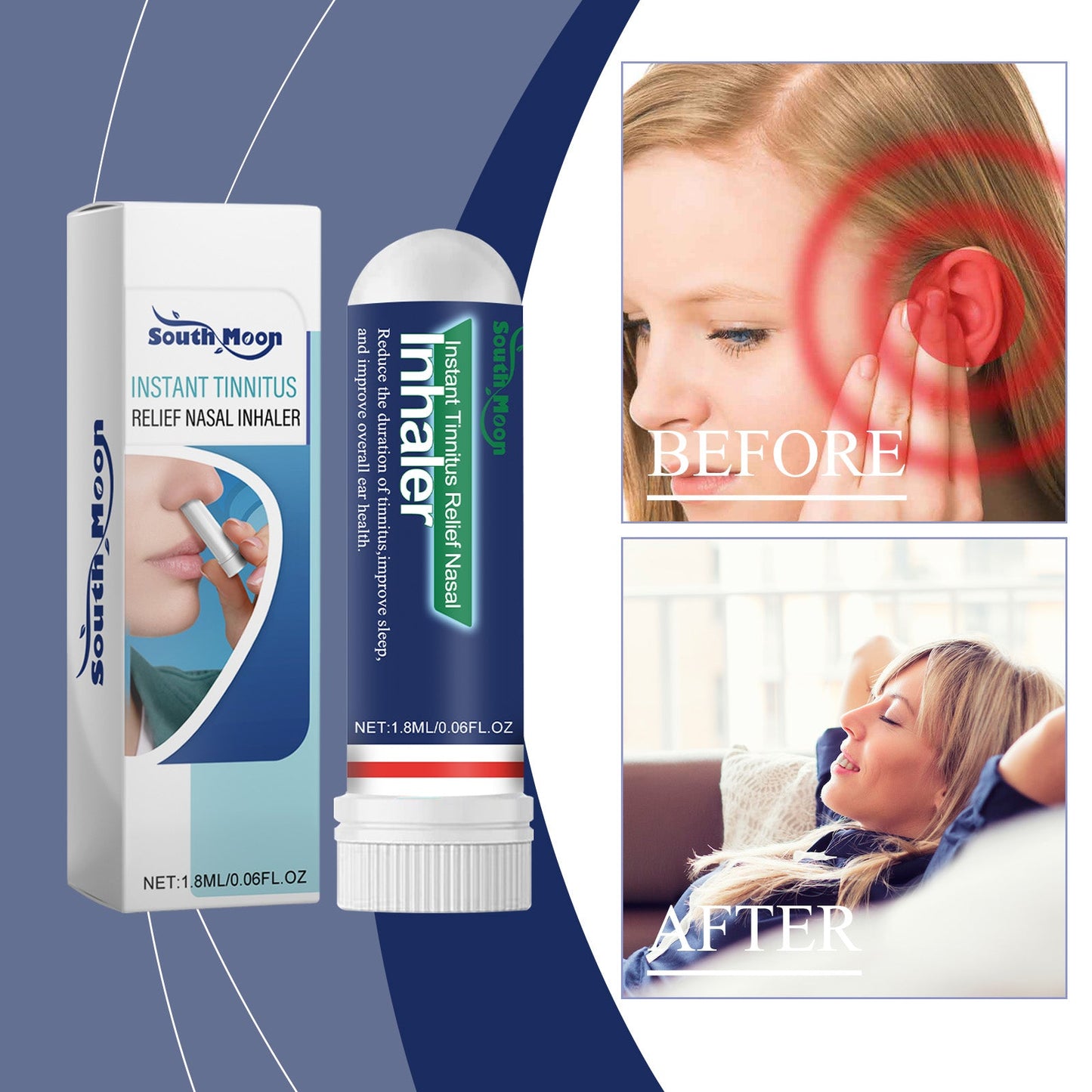 Tinnitus Nasal Suction Stick, Gentle Ear Care To Relieve Tinnitus Discomfort Convenient Ear Kang Nose