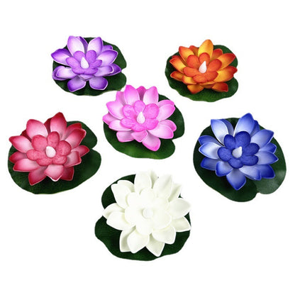 Floating Water Induction Lotus Colorful Waterproof Small Night Lamp