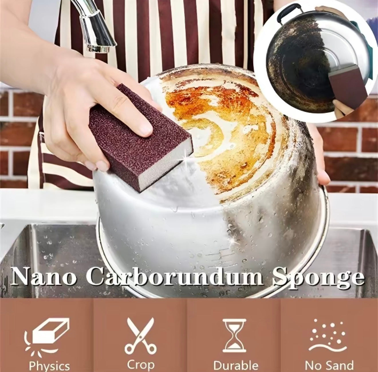 SparkScrub Emery Cleaning Sponge