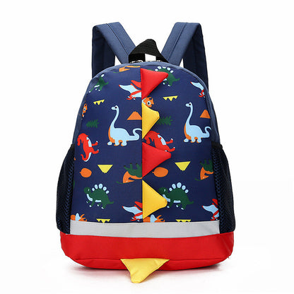Dinosaur Cartoon Kindergarten Backpack for Boys and Girls