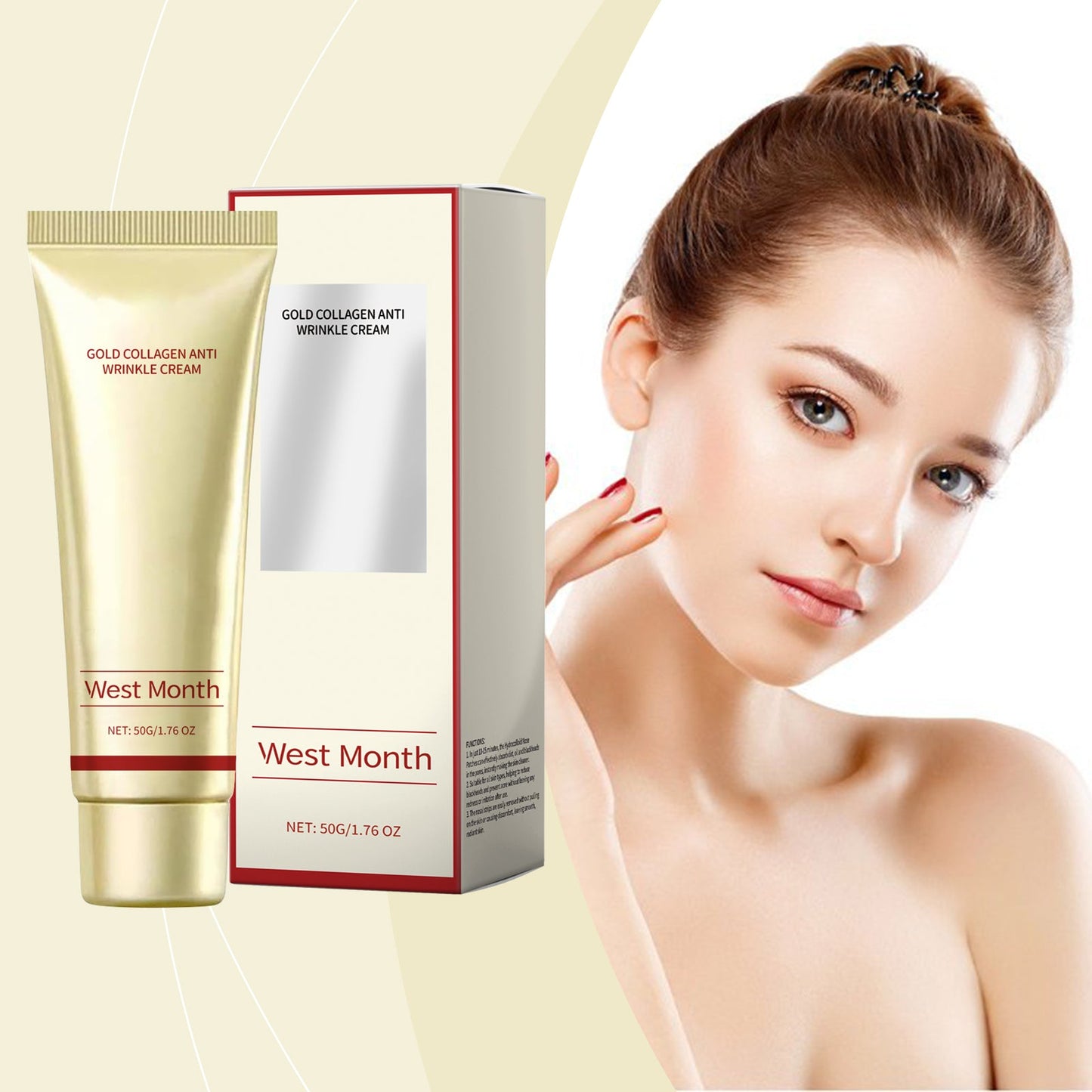 Collagen Moisturizing Cream, Moisturizing And Nourishing Facial Skin Daily Skin Care Brightening Cream