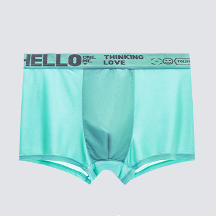 Popular HELLO Ice Silk Men's Boxer Underwear