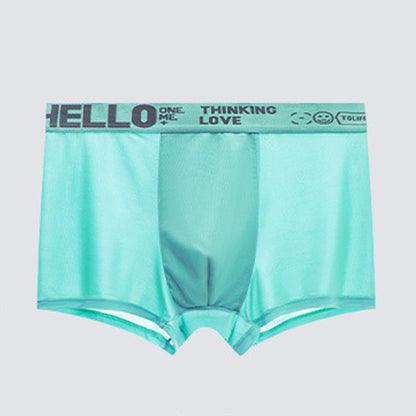 Popular HELLO Ice Silk Men's Boxer Underwear