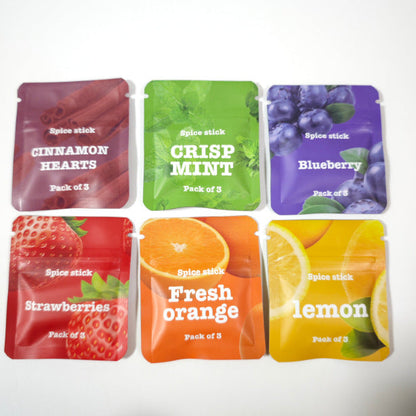Scented Stick Inhaler Cartridge Bag Scented Cotton Swab Flavor Fragrance Pack Each Pack Contains 3 Cotton Swabs