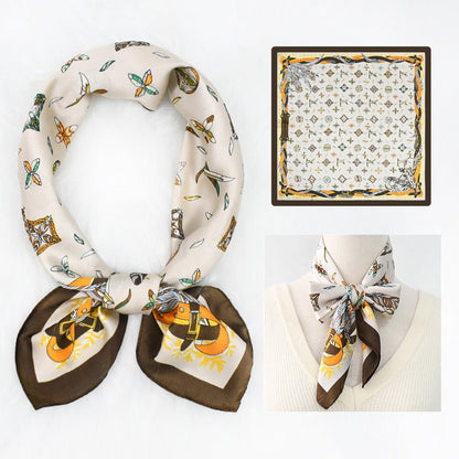 Silk Scarf Women's Sunscreen Beach Imitation Silk Versatile Silk Scarf Neckband