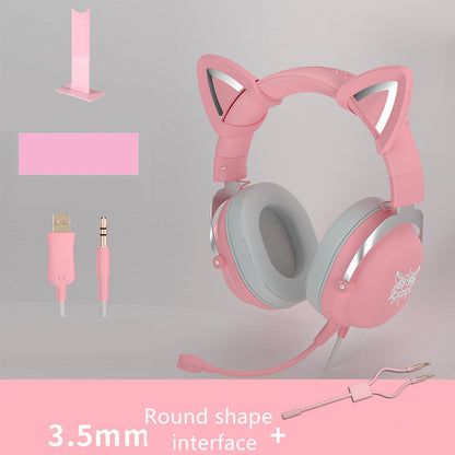 Head Mounted Wired Gaming Headset for Girls