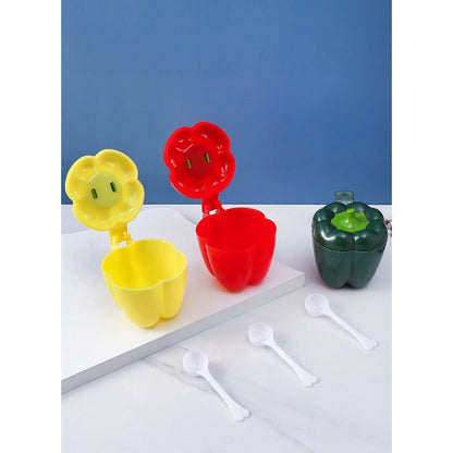 Seasoning box with four compartments and a cover multifunctional seasoning box