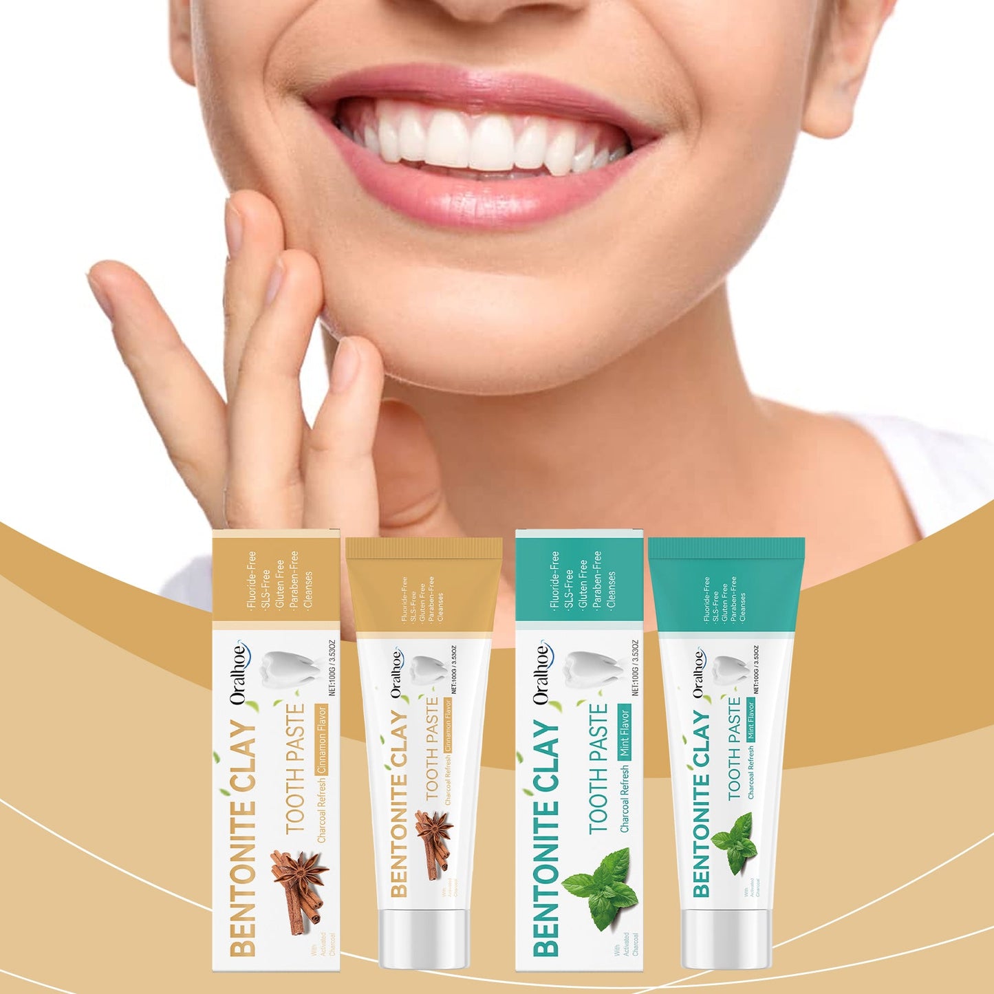 Volcanic Ash Bentonite Toothpaste Series Clean And Remove Stains Toothpaste To Improve Yellow Teeth Care For Teeth